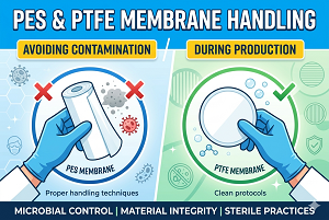 Manipulation des membranes PES et PTFE : Prévention de la contamination pendant la production (Introduction)