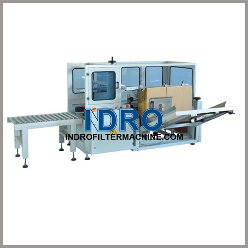 Machine verticale automatique de déballage et de scellage de fond de caisses